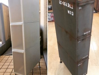 【リメイク塗装編】戦車サビ塗装でプラスチックの隙間家具を弾薬庫風にリメイク